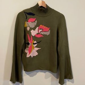 Anthropologie Knitted and Knotted Lileas Bell Sleeve Sweater